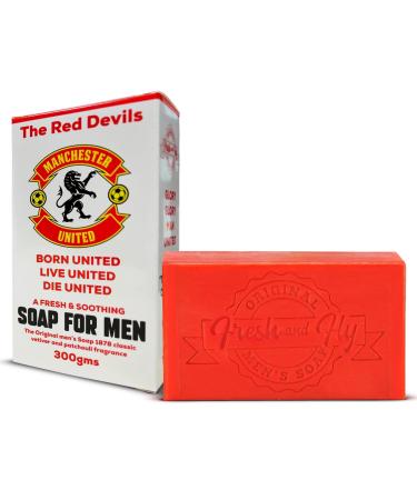 Fresh & Fly Manchester United Mens Soap (300g)- Perfect as a gift for supporters of Manchester United Man United Gifts for Men.