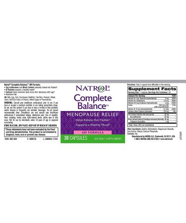 Natrol Complete Balance A.M./P.M. Capsules for Menopause Relief | Hot Flash and Night Sweat Relief | Day and Night Menopause Support | Mood Support | 30 Count (Pack of 2) - Buy Online on GoSupps.com