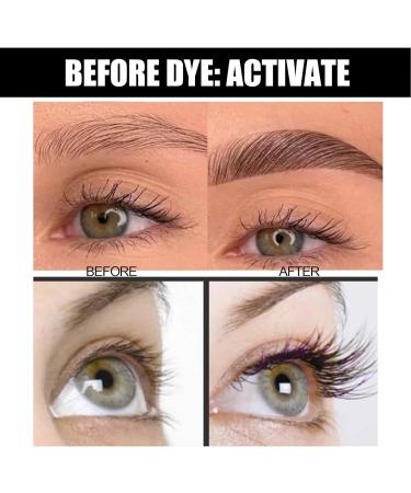 Eyelash Tint | Professional Semi-Permanent Lash and Brow Tint Kit - Multi-Color Lash Dye Brow Tint Kit Lasts 6-8 Weeks Perfect Eye Makeup for Women Girls Kagrote Light Brown - Buy Online on GoSupps.com