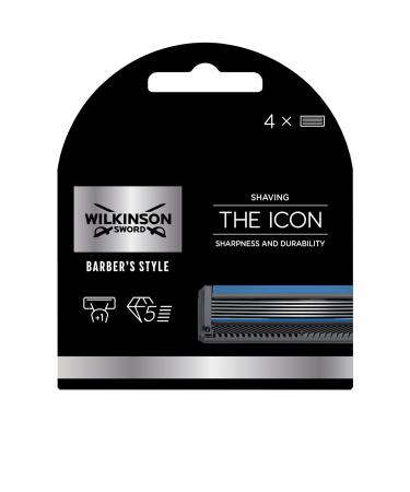 WILKINSON SWORD - THE ICON razor blades | 4 x replacement blades | diamond-coated 5-blade 4 replacement blades