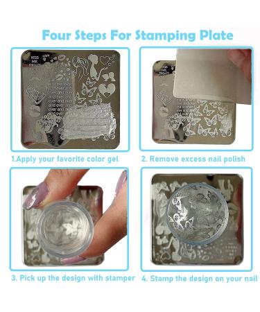 French Nail Stamper Set - Clear Silicone Stamping Jelly with Scraper for DIY Nail Art - Transparent, No Misplacement - Nail Manicure Kit - Buy Online on GoSupps.com