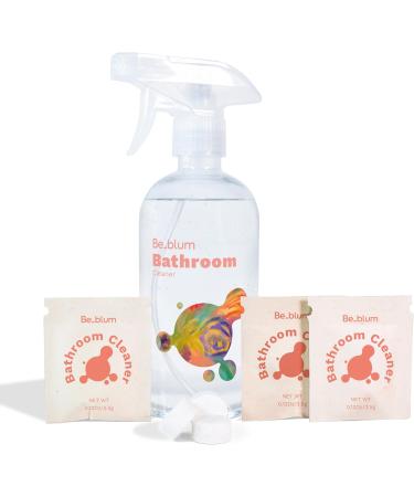 Eco-Friendly Bathroom Cleaner Kit | Reusable Bottle & 3 Tablets | Stain & Grime Remover for Shower & Toilet | International Shipping - Buy Online on GoSupps.com