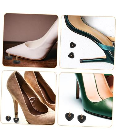 VALICLUD 5 Pairs Heart Shaped High Heel Pads - Replacement Tips & Caps for High Heel Shoes | Durable PVC Pin Heel Repair Accessories - Buy Online on GoSupps.com