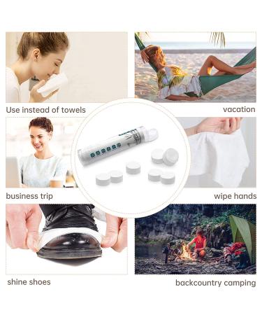 200 Pack Compressed Wipes & Compact Toilet Paper Tablets with Cases | Travel, Home & Outdoor Activities Daily Use - Buy Online on GoSupps.com