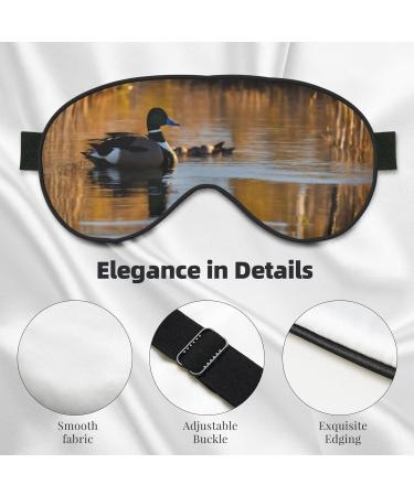 Loon Nature Bird Print Sleep Eye Mask - Soft Eyeshade for Travel & Naps | Unisex Black Eye Cover - Buy Online on GoSupps.com