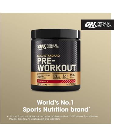 Optimum Nutrition Gold Standard Pre Workout Powder - Fruit Punch, 30 Servings (330g) - Buy Online on GoSupps.com