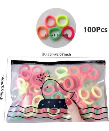 Elastic Band Hair Tie Soft Hair Tie Seamless Hair Tie for Thick Curly Hair Strong Elastic Ponytail Holder for Women Girls 100 Pieces 1 - Buy Online on GoSupps.com