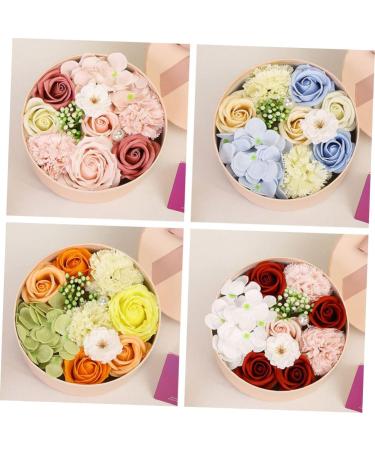 FRCOLOR 2 Pcs Soap Flower Gift Rose Soap Flowers Natural Bar Soap Natural Preserved Rose Soap Romantic Gift Rose Essential Oil Soap Rose Flower Petals Bar Soap Natural Flower Box Christmas - Buy Online on GoSupps.com