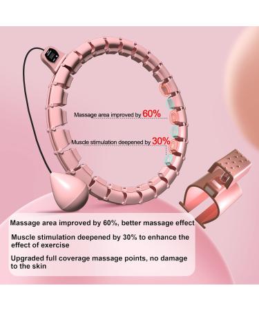 AIMAKER Silent Smart Hula Exercise Hoop for Weight Loss - 3rd Gen Weighted Infinity Hoop with Counter - Pink Hoop for Women and Beginners - Buy Online on GoSupps.com