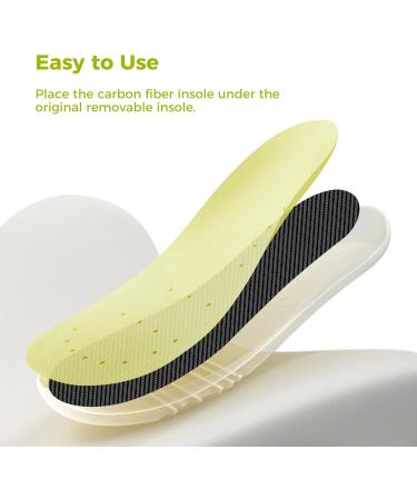 Real Carbon Fiber Insoles - Premium Rigid Shoe Inserts for Turf Toe Foot Fractures & Hallux Rigidus - Men 7.5-8 / Women 8.5-9 - Buy Online on GoSupps.com
