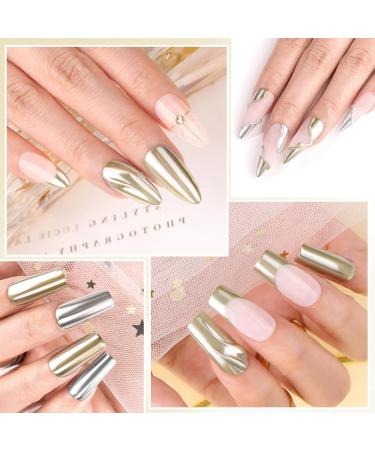 Makartt Painting Gel Nail Polish UV: Rose and Gold Chrome Mirror Metallic Effect - for Nail Art - Buy Online on GoSupps.com