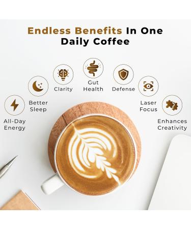 PowderVitamin Mushroom Coffee Duo 8 Fruiting Body Mushrooms & Certified Mold & Mycotoxin Free Focus Energy & Immunity Support Joint Skin and Digestive Health (15+30 Servings Bundle) - Buy Online on GoSupps.com