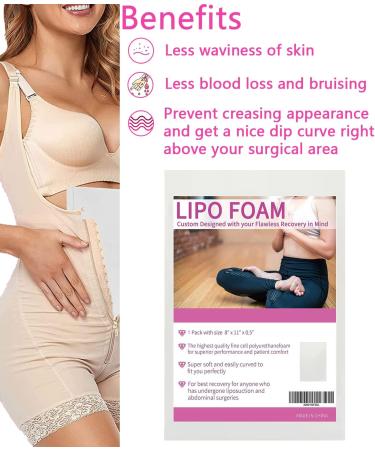 Kaiheng Lipo Foam Pads - 8x11x0.5 Postoperative Suction Surgery Foam Sheets for Abdominal Tightening - International Shipping Available - Buy Online on GoSupps.com
