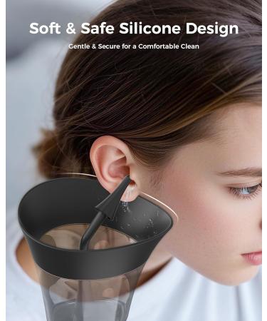 KAUGIC Manual Ear Wax Cleaner Safe Comfortable & Easy to Use Seamless One-Hand Operation Black - Buy Online on GoSupps.com