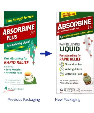 ABSORBINE JR. Extra Strength Pain Relieving Liquid for Muscle Joints Arthritis Pain with No-Mess Applicator 4 Oz - 3 Pack - Buy Online on GoSupps.com