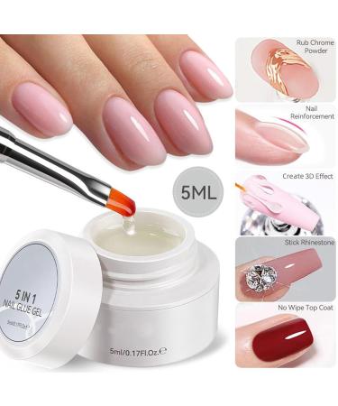 G n rique Solid Nail Glue Gel - Multifunctional Strong Adhesion Tack Extension Quick Bonding Application Long Lasting Hold for Home & Salon Manicure Styling Nail Design Glue Gel 5 ml Clear - Buy Online on GoSupps.com