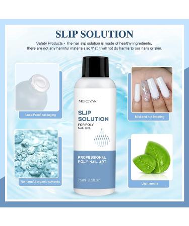 Morovan Poly Gel Slip Solution 150ml - Nail Liquid for Easy DIY Gel Nail Extensions at Home - Buy Online on GoSupps.com
