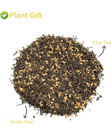 Plant Gift Brown Rice Pu'er Tea Oganic Fruit Herbal Tea All Natural Flavors Loose Leaf Pu'er Tea Brown Rice Non GMO Vegan Tea Bags Into Iced Tea & Hot Tea 70G/2.5oz - Buy Online on GoSupps.com