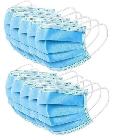 100 Pcs Earloop Face Cover Anti Dust Breathable 3-Layer Mouth Cover Comfortable Sanitary Cover