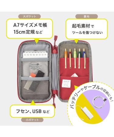 Lihit Lab Compact Pen Case - Water & Stain Repellent, Navy - Buy Online on GoSupps.com