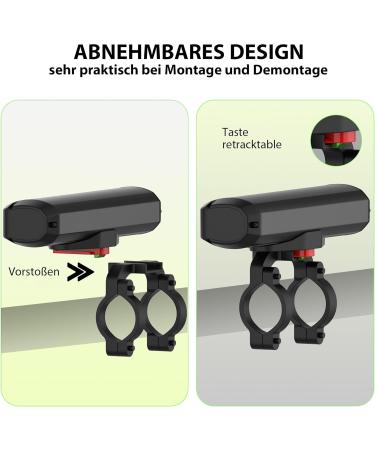 Uppel Bicycle Light Front 2600 Lumens - USB C Connection Waterproof 5 LEDs 4 Modes - Best Aluminum Bike Lamp for Night Rides (Black) - Buy Online on GoSupps.com