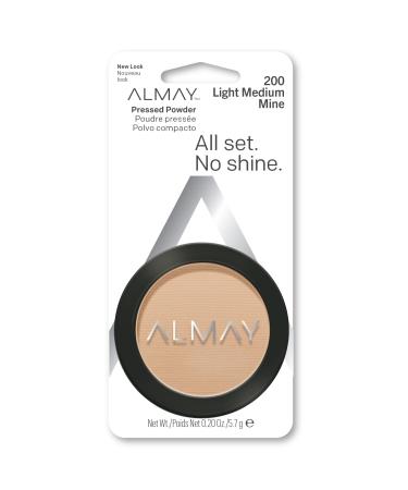 Almay Pressed Powder Skin Tone Matching Hypoallergenic-Fragrance Free 200 Light Medium Mine 0.20 Oz