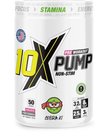 10X Athletic Non Stim Pre Workout - Sugar Free Vegan Formula for Optimal Performance - Fruit Bomb Flavor - 600g, 25/50 Servings - Buy Online on GoSupps.com