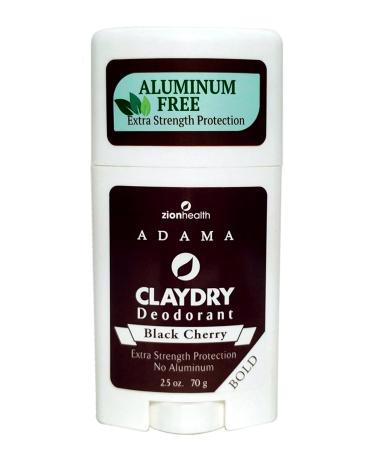 Zion Health Bold ClayDry Deodorant - Black Cherry 2.8 oz | Natural & Aluminum-Free - Buy Online on GoSupps.com