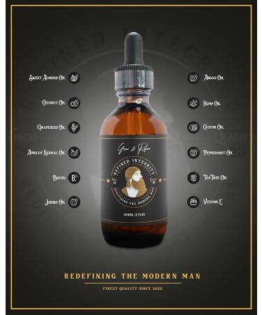 Premium Men's Beard Growth Oil - Natural Tea Tree Jojoba Hemp & Coconut - Biotin Infused | 2 fl oz | Fast International Shipping - Buy Online on GoSupps.com