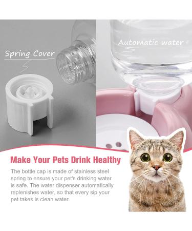 Azwraith Double Dog Cat Bowls Set with Automatic Water Dispenser - Pink - Buy Online on GoSupps.com