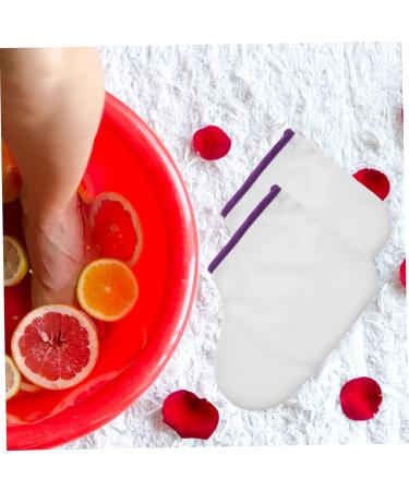 Housoutil 1pair Waxed Feet Fake Hair Edges Paraffin Wax Feet Booties Paraffin Wax Foot Cover Wax Warming Foot Cover Paraffin Wax Foot Warming Cover Gloves White Piguet Dedicated Polyester - Buy Online on GoSupps.com