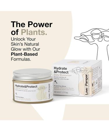 Love & Pamper HYDRATE & PROTECT - Natural Daily Moisturiser Antioxidant-Rich For Dehydrated & Blemish Prone Skin Vitamin E Anti Ageing Green Tea Collagen Boosting Cranberry Plant Powered Hydrating Face Cream_For Skin_Care - Buy Online on GoSupps.com