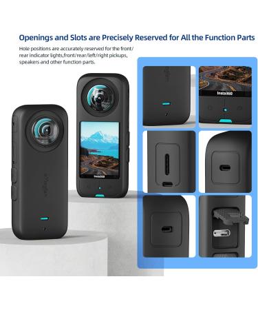 Insta360 x3 Silicone Protective Cover Case with Screen Protectors and Lens Guards Bundle - Buy Online on GoSupps.com