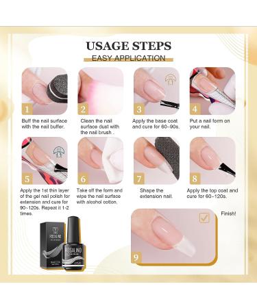 ROSALIND 15ML Clear Gel Nail Extension Builder - Quick Hard Gel Strengthener for Easter Nail Decoration - Buy Online on GoSupps.com