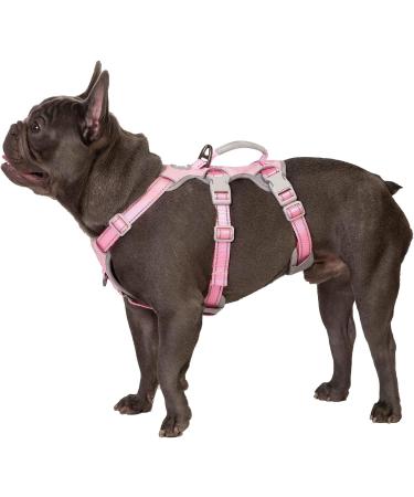 Huntboo Outbreak -proof dog harness escape artist belt fully reflective dishes with padded handle adjustable vest for medium -sized dogs that go for a walk (pink m) pink medium (pack with 1)