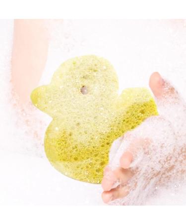 Kids Bath Sponge - Soft Body Wash Scrubber Shower Sponge Dead Skin Remover Cute Shower Brush Bath Supplies for Toddler Kids Baby Yellow - Buy Online on GoSupps.com
