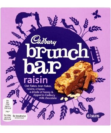  Cadbury Cadbury Brunch Bar Raisin (6x32g) - Paquet de 6 - Buy Online on GoSupps.com
