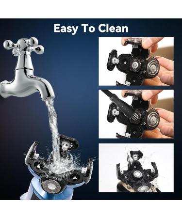 Replacement Heads for Men Electric Shaver Universal 5Blade Rotary Electric Beard Shaver Easy to Install Waterproof 5Blade Rotary Head Replacement1 h - Buy Online on GoSupps.com