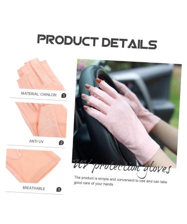 FRCOLOR 5 Pairs Sun Protection Half Finger Gloves Mittens UV Prevention Gloves Skin Protective Gloves Anti-uv Gloves Nail Art Gloves Salon Supply Protector Nylon Miss Manicure - Buy Online on GoSupps.com