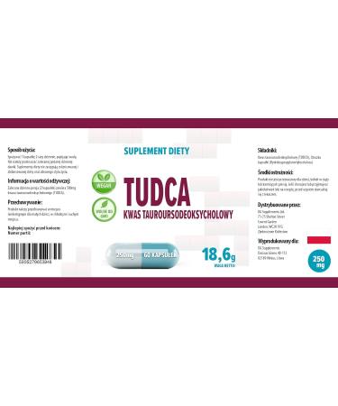  Hepatica TUDCA Liver Support Detoxification 60 Vegan Capsules 250mg High Strength Supplement - Buy Online on GoSupps.com