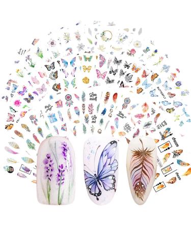 36 Sheets Nail Stickers for Nail Art 3D Self-Adhesive DIY Nail Art Decoration Set for Women and Little Girls Nail Design