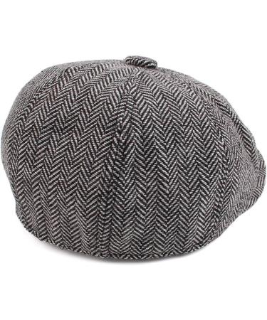 Pesaat Toddler Boys Newsboy Cap | Vintage Tweed Driver Hat for Kids 2-5 Y and 4-7 Y | Black - Buy Online on GoSupps.com