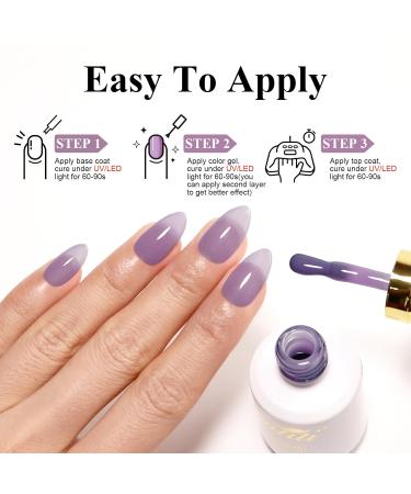 Imiti Jelly UV Nail Polish - 15ml Purple Transparent Gel | Soak Off UV LED Spring Summer Nail Art - Buy Online on GoSupps.com