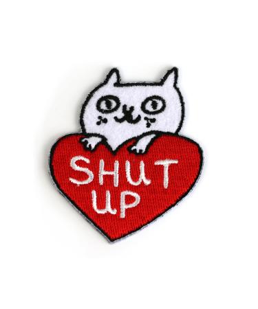 BADGE BOMB Shut Up Cat Patch by Gemma Correll