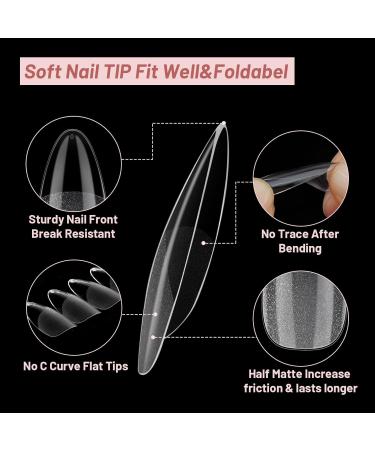 Venares Nail Tips for Gel Nails 120 Pieces Short Artificial Nails Set 12 Sizes Gel Nails Nail Tips with Box Nail Tips Set for Nail Salon at Home (Medium Almond) 1. Medium Almond - Buy Online on GoSupps.com