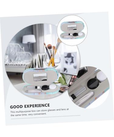 Healeeved Double-Layer Glasses Case & Multi-Purpose Contact Lens Holder - Portable Travel & Sunglasses Storage Solution - Buy Online on GoSupps.com