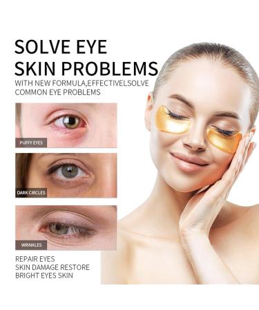 30 Pairs 24K Gold Under Eye Patches - Gel Collagen Masks for Dark Circles & Puffiness | Travel-Friendly Skin Care Set - Buy Online on GoSupps.com
