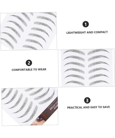 NOLITOY 24 sheets Sticker Hairlike Stickers Temporary Transfers Artificial for Shaping Transfer Eyebrow 1 count (Pack of 1) Black 2x2pcs - Buy Online on GoSupps.com