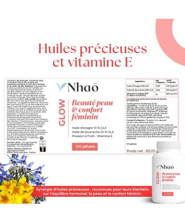 Huile d Onagre & Huile de Bourrache 120 Capsules Premi re Pression Froid Riche en GLA (Om ga-6) Avec Vitamine E - Buy Online on GoSupps.com
