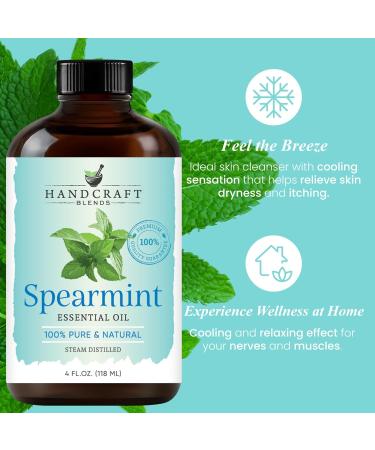 Handcraft Blends Spicy Mint Set: Clove and Spearmint Essential Oils (2 x 4 Fl Oz) 100% Pure & Natural for Diffuser Aromatherapy and DIY Projects - Buy Online on GoSupps.com
